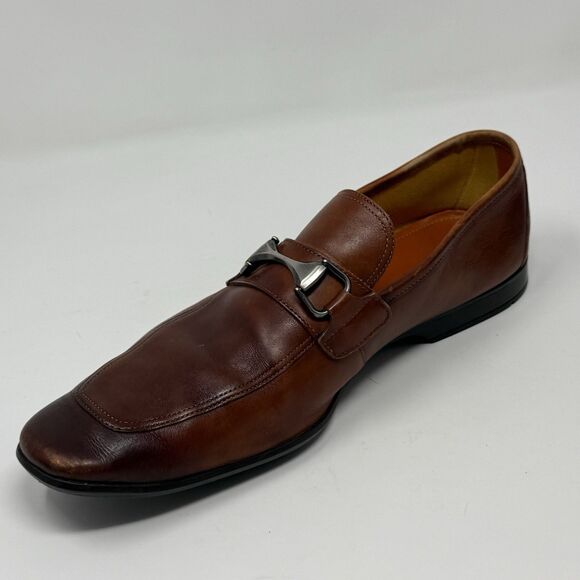 Magnanni Tazon Bit Loafers Mens 10 EU 43 Cognac Brown Leather Dress Shoes Luxury main image 7